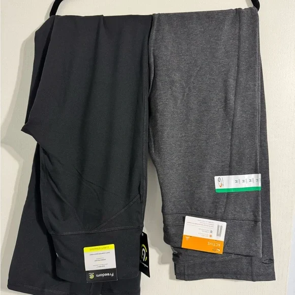 Two pairs of Champion Performance Black and Gray flare leggings! Both M long - Picture 1 of 7